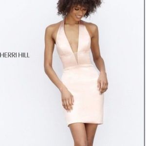 halter sherri hill mini dress